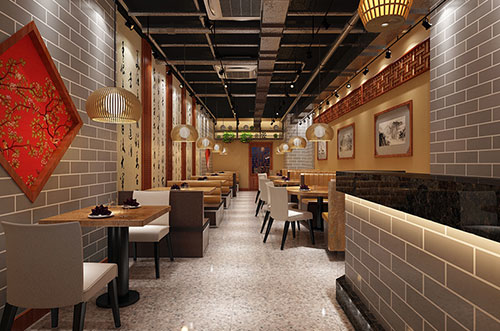 伊犁传统中式餐厅餐馆装修设计效果图
